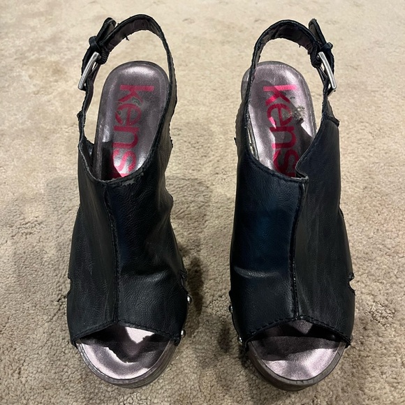 🚨3 for $15🚨 KENSIE GIRL open toe platform heels - Picture 2 of 5